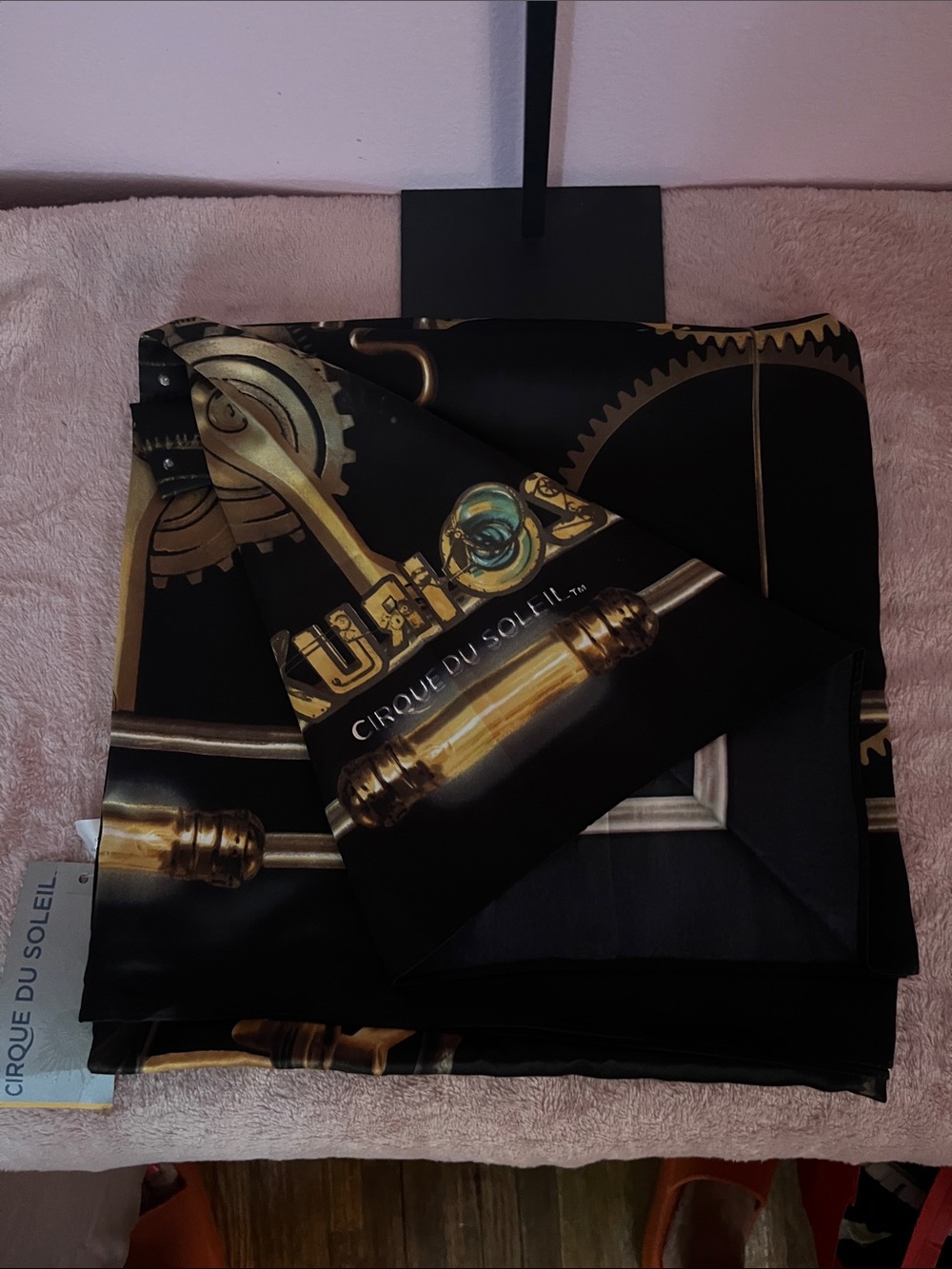 Black & Gold square Scarf